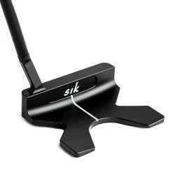 Sik Golf SIK FLO PUTTER MATTE BLACK - RH ASSEMBLED (LINE BACK FLANGE) -SHAFTS Shop Sik FLO Putter Matte Black Slant Neck back line