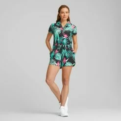 PUMA Golf Women's PUMA X PTC Paradise Camp Golf Shirt -SHAFTS Shop exxebknioer5t2ioxo2n