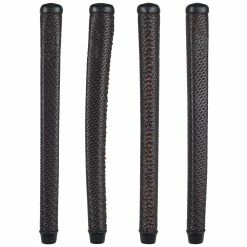 THE GRIP MASTER COWHIDE LACED PUTTER GRIP - COLLECTOR EDITION BLACK RED THATCHED