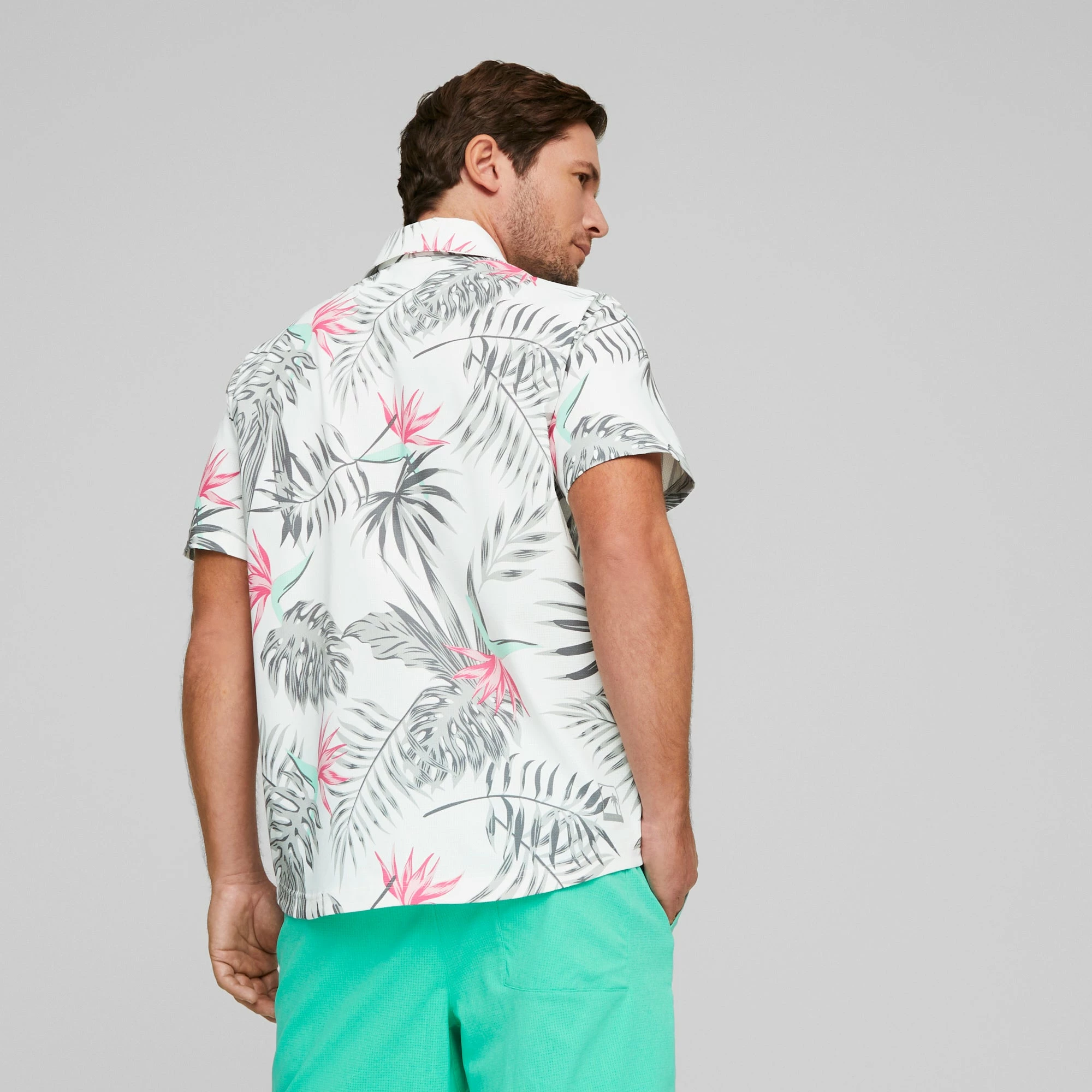 PUMA Golf PUMA X PTC Paradise Button Down Golf Shirt 4 PUMA Golf PUMA X PTC Paradise Button Down Golf Shirt - Image 2